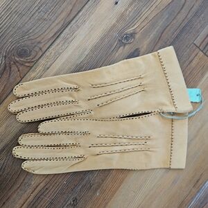 Vintage Tan Leather Gloves